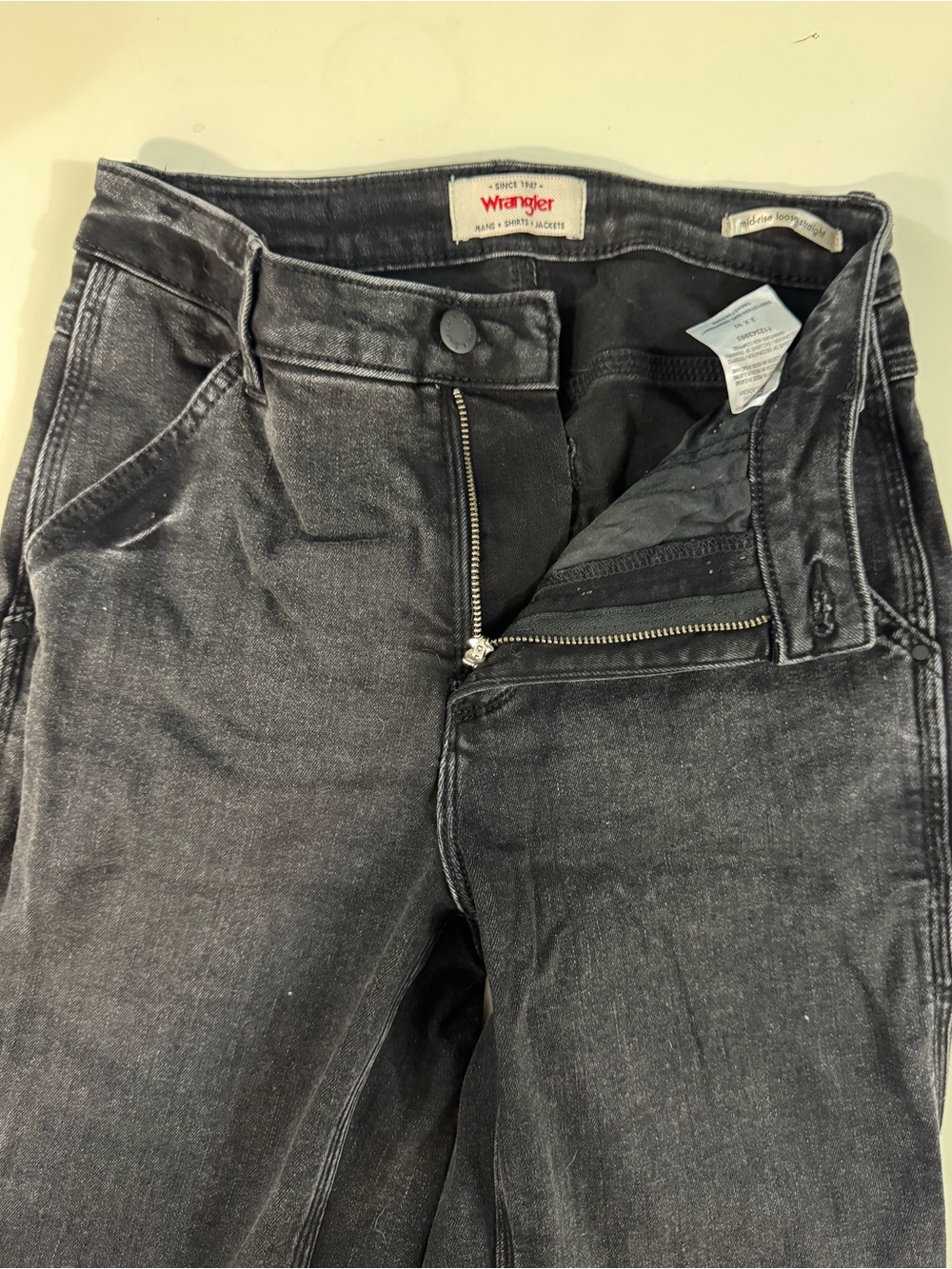 Wrangler Faded Black Carpenter-Style Jeans - Picture 3 of 5